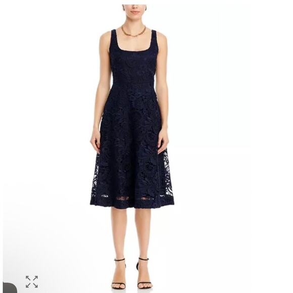 KOBI HALPERIN Jacqueline Sleeveless Lace Midi-Dress navy blue sz 2 $698 NWT - Picture 12 of 16
